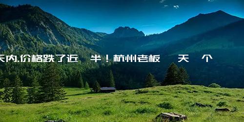 15天内，价格跌了近一半！杭州老板 一天一个价，可能还会跌！